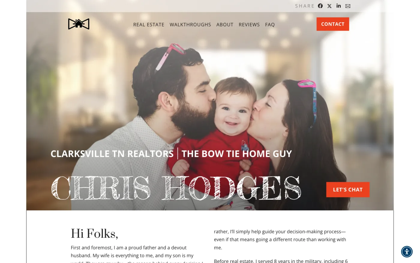 Hodges Homes website homepage